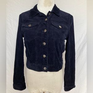 Forever 21 navy blue corduroy button up jacket   Metal buttons, Qualitycorduroy